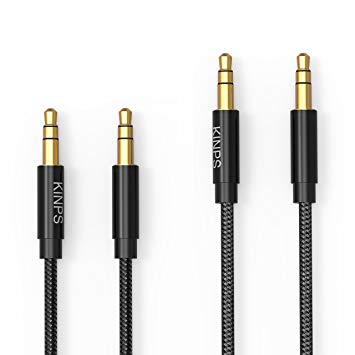 Kinps 1.2M and 3M Aux Cable for Phones, Headphones, Speakers, Tablets, PCs, MP3 Players and More