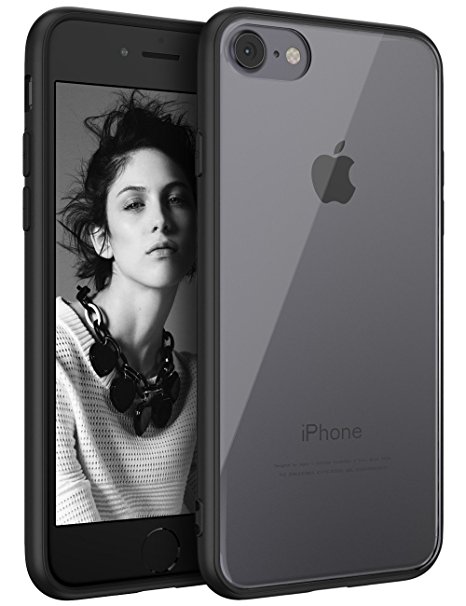 iPhone 7 Case, GOSHELL Slim Clear Hybrid Shock-Absorption Protective Case for Apple iPhone 7(4.7 Inch)-Black