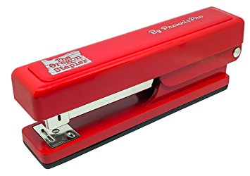 PraxxisPro, The Oregon Stapler, Built in USA, Heavy Duty, Built-in Staple Remover, Staples 2 to 25 Sheets, Includes Box of Staples, Jam Free Staple (Red)