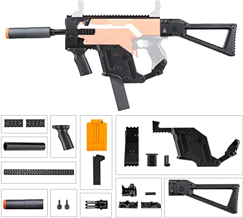 JGCWorker Mod Kit Set for Nerf Stryfe Blaster Toy Upgrade Using Soft Darts Color Black