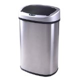 New 13-gallon Touch-free Sensor Automatic Stainless-steel Trash Can Kitchen 50r