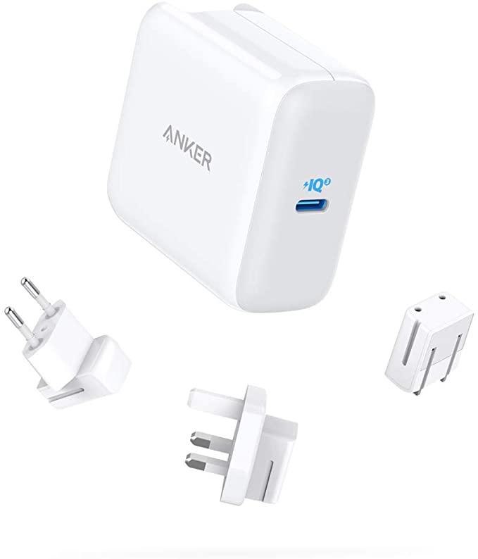 USB C Charger, Anker 65W PIQ 3.0 Type-C Charger, PowerPort III 65W, with US/UK/EU Plugs for Travel, for MacBook, iPad Pro, iPhone, Samsung Galaxy, and More