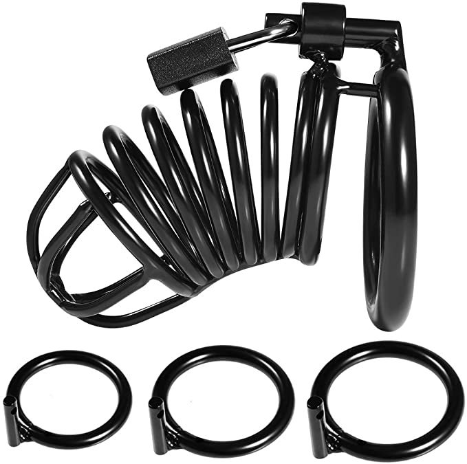 Cock Cage Penis Ring Locked Cage Sex Toy for Men Restraints Erection, Male Chastity Device Men cage, Lock Chastity Belt Adult Game Sex Toy