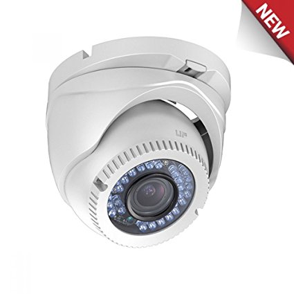 LTS Platinum 2.1MP 1080p Eyeball IR LED Turret HD-TVI Camera: 2.8-12mm Motorized, White, IP66, 12v DC, 130 ft Infrared, UTC/OSD, 3yr