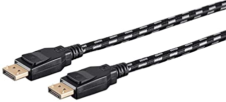 Monoprice Braided DisplayPort 1.4 Cable - 3 Feet - Gray, 8K Capable for Graphic Design, TV Walls and PC Gaming