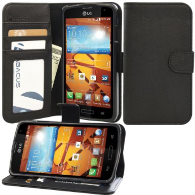 Abacus24-7 LG Volt Case Wallet Series with Flip Cover and Stand Black
