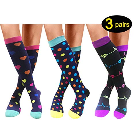 Compression Socks For Women&Men 20-25mmHg - Best for Running,Travel,Cycling,Pregnant