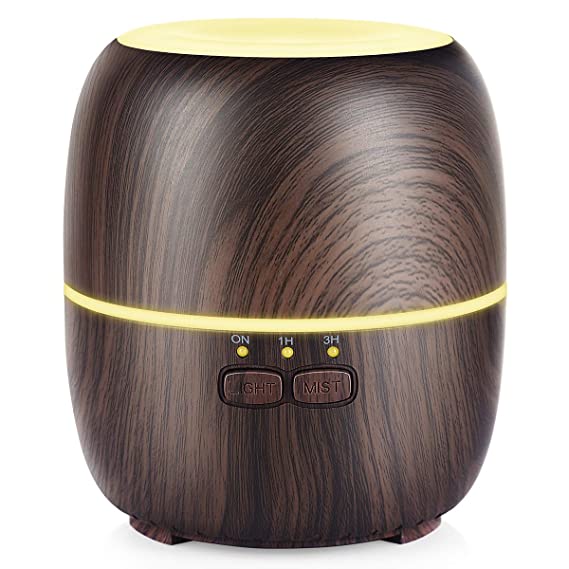 URPOWER Essential Oil Diffuser, 230ml Diffusers for Essential Oils Super Quiet Wood Grain Aromatherapy diffuser essential oils with Adjustable Mist Mode,3 Timer Setting for Home Office Study Yoga Spa