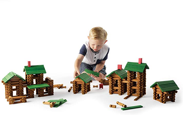 Fat Brain Toys Timber Log Builders - 699 Piece Set Building & Construction for Ages 3 to 8