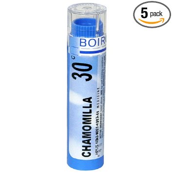 Boiron Homeopathic Medicine Chamomilla, 30C Pellets, 80-Count Tubes (Pack of 5)