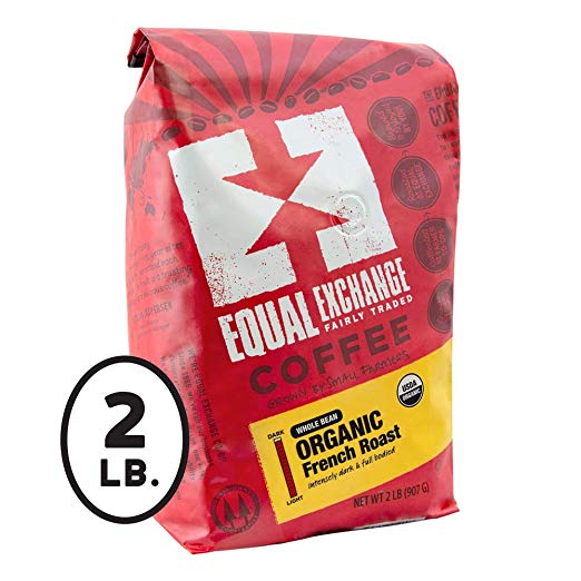 Equal Exchange Organic Whole Bean Coffee, French Roast, 2 Pound