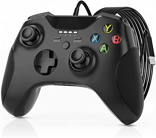 JORREP Xbox Wired Controller for Xbox one, Xbox one S/X, Xbox Series X/S Consoles, PC Windows 7/8/10, Wired Xbox PC Gamepad Controller with Audio Jack, Dual-Vibration - Black