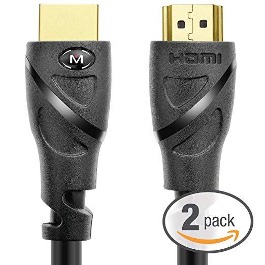 Mediabridge HDMI Cable (25 Feet) Supports 4K@60Hz, High Speed, Hand-Tested, HDMI 2.0 Ready - UHD, 18Gbps, Audio Return Channel - 2 Pack (Part# 91-02X-25X2 )