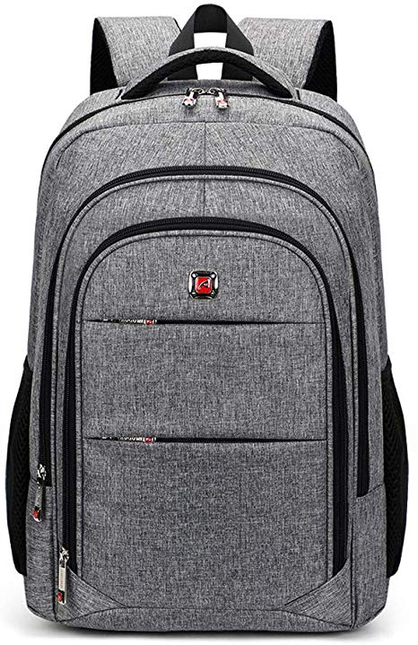 AUGUR Laptop Backpack,Travel Business Backpack for Women and Men Anti Theft Water Resistant College Bookbag School Bag Pack Slim Backpack Fits 15.6 inch Laptop Computer and Notebook (Grey)