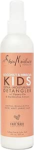 Shea Moisture KIDS Extra-Moisturizing Detangler for thick, curly hair Coconut & Hibiscus with Slippery Elm & Marshmallow Root Extract 237 ml