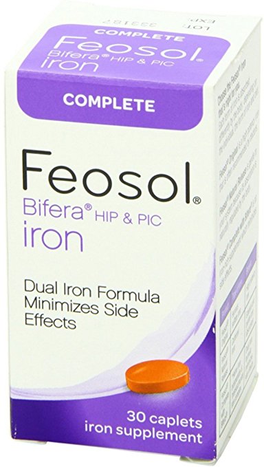 Feosol Bifera Iron Caplets Complete 30 ea (Pack of 6)