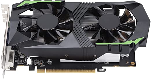 1GB DDR5 Graphics Card, 128bit Desktop Computer Game Video Graphics Card with Dual Cooling Fan, Automatic Recognition Durable Computer Graphics Card