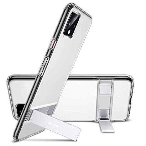 ESR Metal Kickstand Case Compatible with The Google Pixel 4 XL, [Vertical and Horizontal Stand] [Reinforced Drop Protection] Flexible TPU Soft Back Compatible with The Google Pixel 4 XL, Clear