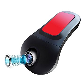 Small-eye Car Dash Cam with Wifi, APP Support IOS & Android System, Recorder 170 Degree Super Wide Angle Loop Recording Night Vision G-Sensor