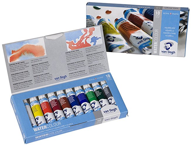 Talens Van Gogh Watercolor, 10ml, 10 Tube Set