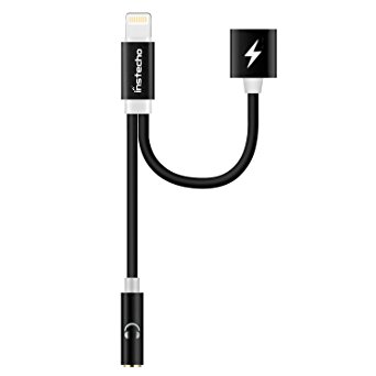 iPhone 7 Adapter and Splitter, Lightning Adapter Splitter   3.5mm Headphone Jack With Extension Cable, Lightning Cable to Audio Jack and Charger Adapter for iPhone 7/7 Plus