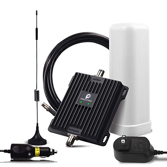 Cell Phone Signal Booster for RV, Motorhome, Truck, Bus, Boat or Small House, Verizon AT&T T-Mobile 4G LTE Amplifier 700MHz Dual Band 12/13/17 Repeater Kit Enhance Cellular Voice & Data Signal in RV