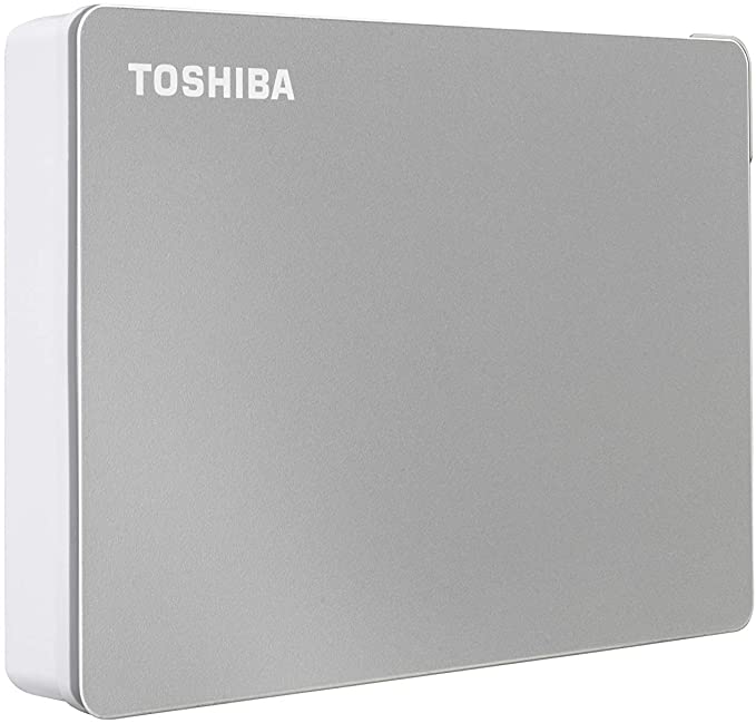 Toshiba Canvio Flex 4TB Portable External Hard Drive USB-C USB 3.0, Silver for PC, Mac, Tablet - HDTX140XSCCA