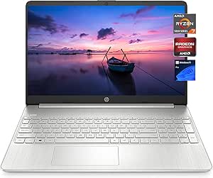 HP 15 Business Laptop, 15.6" HD Display, AMD Ryzen 7 5700U, Windows 11 Pro, 16GB RAM, 256GB SSD, WiFi 6, Bluetooth, Full-Size Keyboard, Thin & Portable, Long Battery Life, Durlyfish