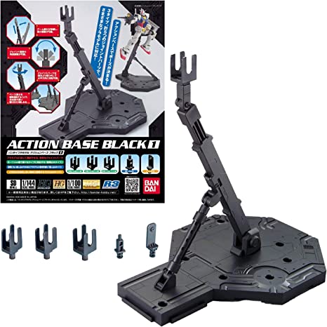 Bandai Hobby Action Base 1 Display Stand (1/100 Scale), Black