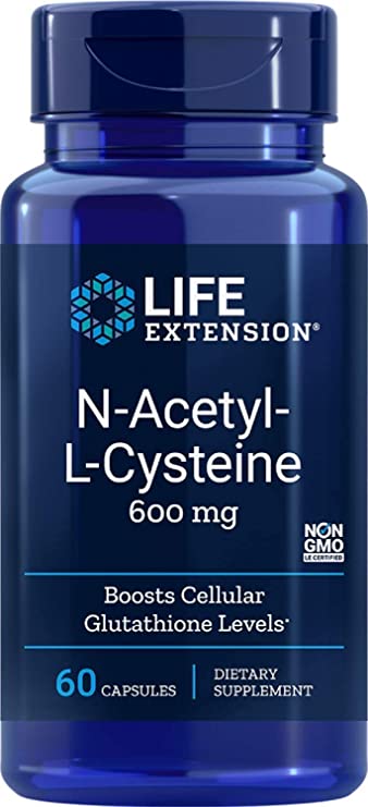 Life Extension N-Acetyl L-Cysteine (NAC), 600mg, 60 Vegetarian Capsules