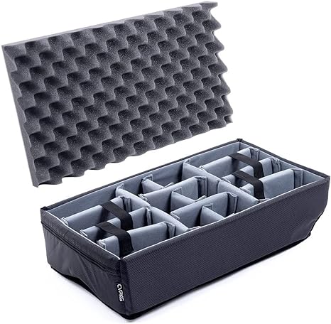 Pelican Color Case Grey ColorCase Padded dividers to fit The Pelican 1535 case.