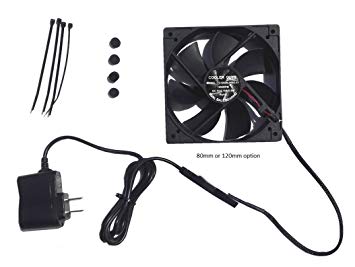 Coolerguys Quiet AC Powered Receiver/Component Cooling Fan Kits (80mm)