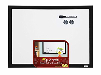 Quartet Dry Erase Boards, Magnetic, 17 x 23", Black Frame, Case of 4 (MWDW1723M-BK)