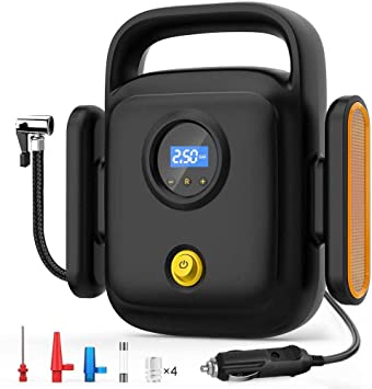 Directtyteam Portable Air Tire Inflator,Digital Air Compressor for Car Tires,Tire Pump with Auto/Shut Off Feature