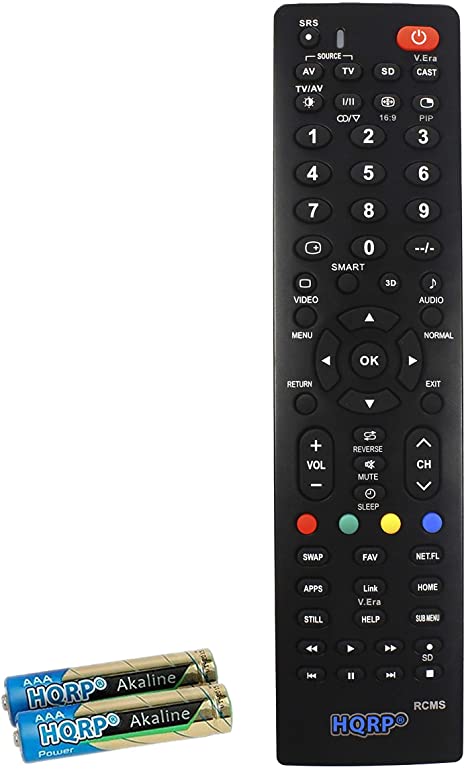 HQRP Remote Control fits Panasonic TH-42PA25U-P TH-42PC77U TH-42PD12UK TH-42PD25U-P TH-42PD50U TH-42PD60U LCD LED HD TV Smart 1080p 3D Ultra 4K Plasma