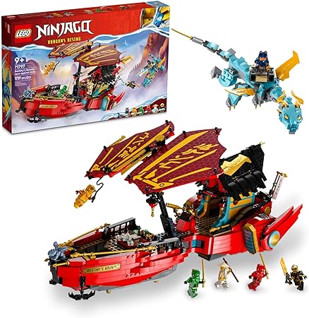 LEGO NINJAGO Destiny’s Bounty – Race Against Time 71797 Building Toy Features a Ninja Airship, 2 Dragons and 6 Minifigures, Gift for Boys and Girls Ages 9  Who Love Ninjas and Dragons