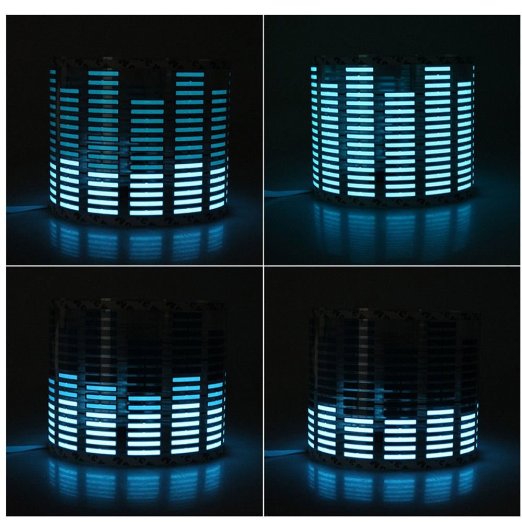 Signstek Sound Music Beat Activated Car Stickers Equalizer Glow Blue LED Light Audio Voice Rhythm Lamp