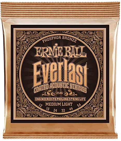 Ernie Ball 2546 Everlast Acoustic Guitar Strings Phosphor Bronze - Medium Light (12-54)