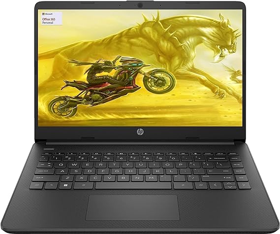 HP 14" HD Laptop, AMD Dual-Core CPU, 16GB RAM, 1000GB (1TB) SSD, 64GB eMMC,1Yr Office 365 w/Accessories(Black)