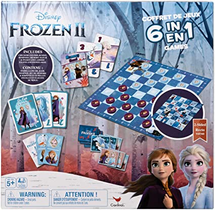 Cardinal Games Disney Frozen 2 6-in-1 Game House for Kids & Families, Multicolor