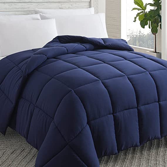 Cosybay Down Alternative Comforter (Navy Blue, Twin XL) - All Season Soft Quilted Twin XL Size Bed Comforter -Lightweight Duvet Insert with Corner Tabs -Winter Summer Warm Fluffy, 68x92 inches