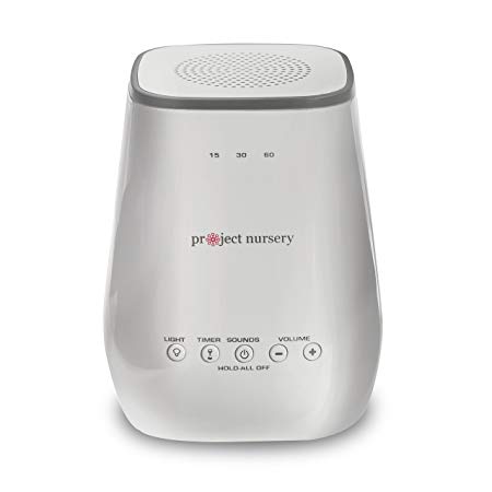Project Nursery Sound Soother and Night Light with 6 Pre-Loaded Sounds, Including White Noise, Nature Sounds, Lullabies, etc.