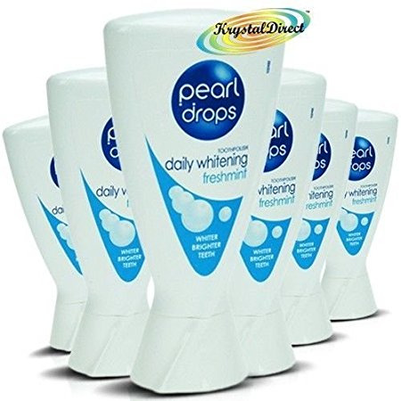 6x Pearl Drops Daily Whitening Freshmint Toothpolish Dental Tooth Polish 50ml