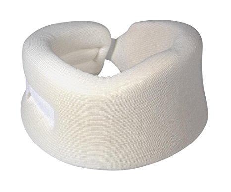 Universal Cervical Collar White 3” Padded Foam Neck Brace for Treating & Rehabilitating Neck, Head or Spinal Injuries | Properly Aligns, Limits Motion & Supports