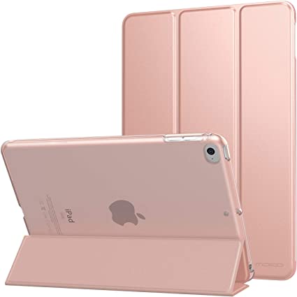 MoKo Case Fit New iPad Mini 5th Generation 7.9" 2019/iPad Mini 4 2015 - Slim Lightweight Smart Shell Stand Cover with Translucent Frosted Back Protector, with Auto Wake/Sleep - Rose Gold