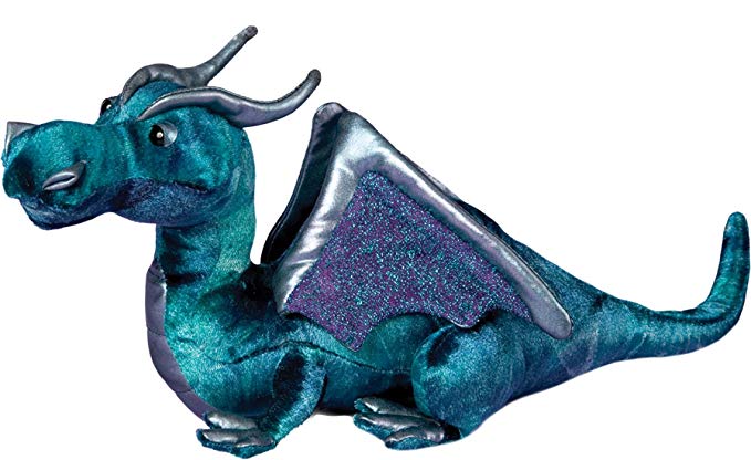 Plush Jade Blue Dragon 15"