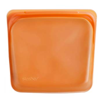 Stasher Reusable Silicone Citrus Food Bag, Orange