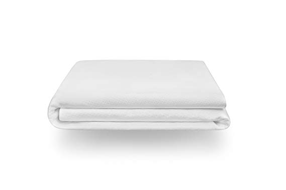 Tuft & Needle Cal King Mattress Protector. Waterproof. Liquid proof. Protects against dust mites and allergens. Sleeps quiet. Fitted sheet style. Soft and Comfortable.