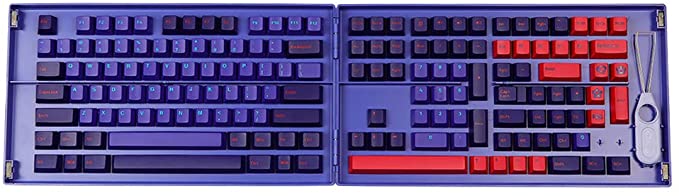 EPOMAKER AKKO NEON Cherry Profile Double-Shot PBT 108 Full Keycaps Set, with 49 Extra Novelty Keycaps, Custom Storage Box for Mechanical Keyboard Replacement (Neon Keycaps)