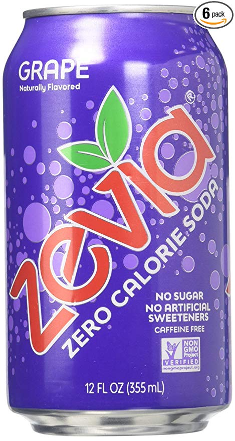 Zevia Zero Calorie Soda - Grape - 12 oz - 6 pk